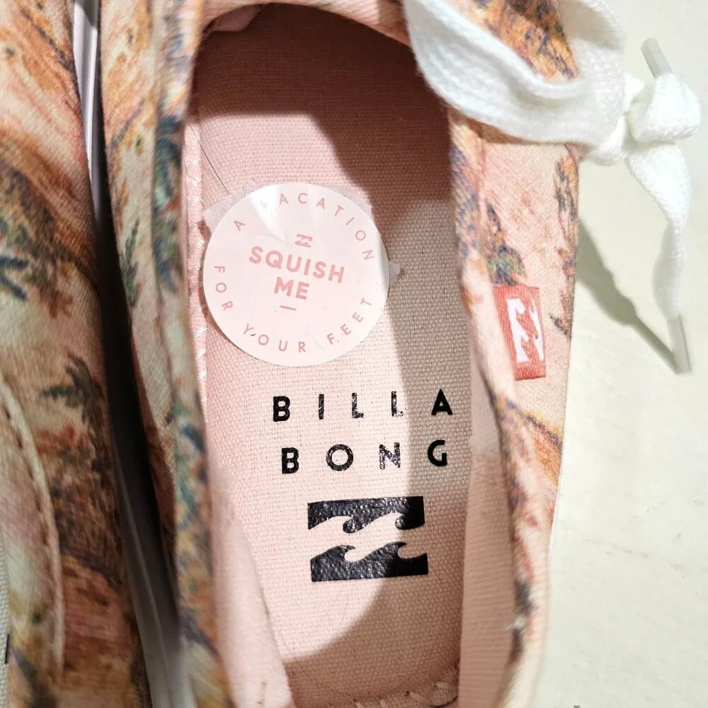Billabong Women Sz 10 Platform Tropical Palm Rio Lace Up Cushioned Sneaker Shoes - Picture 11 of 13